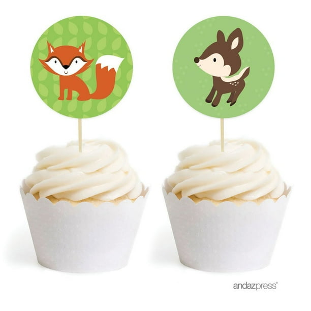 for Kids-Woodland Animals Banner and Cupcake Toppers for kids Birthday Baby Shower Party Supplies Assembled Woodland Animal Decoration Pack for Kids-Woodland Animals Banner and Cupcake Toppers for kids Birthday Baby Shower Party Supplies Assembled Woodland Animal Decoration Pack